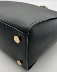 Michael Kors Black Saffiano Leather Selma Convertible Satchel Bag