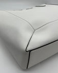 Michael Kors Optic White Leather East West Sallie Tote Bag