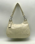 Coach Vintage Ivory Leather Flap Hobo Shoulder Bag-16931