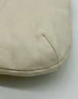 Coach Vintage Ivory Leather Flap Hobo Shoulder Bag-16931