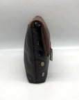 Hammitt VIP Orchestra Brown Pebbled Leather Medium Crossbody Clutch