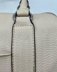 Jessica Simpson Ivory Pebbled Faux Leather Satchel