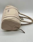 Jessica Simpson Ivory Pebbled Faux Leather Satchel