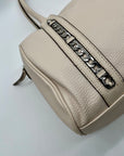 Jessica Simpson Ivory Pebbled Faux Leather Satchel