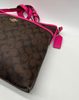 Coach Brown Signature Print Coated Canvas File Bag F23866