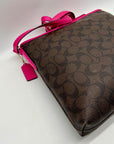 Coach Brown Signature Print Coated Canvas File Bag F23866