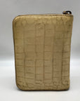 Miu Miu Cream Croc Embossed Leather Notepad Mini Cover