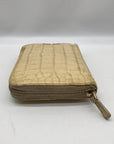 Miu Miu Cream Croc Embossed Leather Notepad Mini Cover