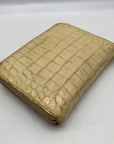 Miu Miu Cream Croc Embossed Leather Notepad Mini Cover