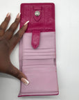 Coach Pink Leather Billfold Wallet
