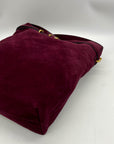 Madewell Red Belted Suede Satchel Bag