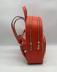 Michael Kors Red Clay Jaycee Zip Pocket Backpack Bag