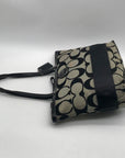 Coach Signature Canvas Black Tote Bag F15112