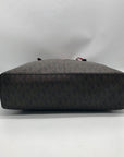 Michael Kors Brown Monogram Coated Canvas Jet Set Shoulder Bag