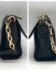 Michael Kors Black Leather Florence Crossbody Bag