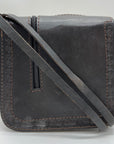 Artisan Black Leather Crossbody Bag