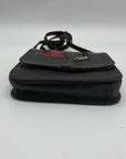 Artisan Black Leather Crossbody Bag