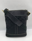 Coach Black Monogram Canvas Crossbody 10250