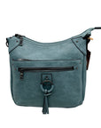 Sam Hadley Blue Denim Colored FauxLeather Crossbody Bag