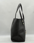 Adrienne Vittadini Black Faux Leather Tote Bag