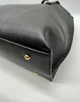 Adrienne Vittadini Black Faux Leather Tote Bag