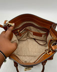 Michael Kors Brown Leather Hamilton Traveler Tote Bag