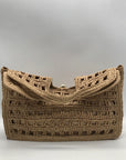 International Concepts Tan Square Raffia Tote Bag