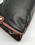 Gironacci Black & Brown Leather Studded Shoulder Bag
