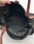 Gironacci Black & Brown Leather Studded Shoulder Bag