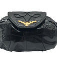 Sharif Black Faux Leather Shoulder Bag