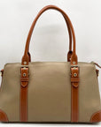 Dooney & Bourke Light Olive Green Pebbled Leather Vintage Convertible Satchel Bag