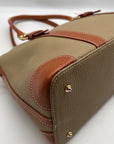 Dooney & Bourke Light Olive Green Pebbled Leather Vintage Convertible Satchel Bag