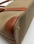 Dooney & Bourke Light Olive Green Pebbled Leather Vintage Convertible Satchel Bag