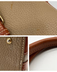 Dooney & Bourke Light Olive Green Pebbled Leather Vintage Convertible Satchel Bag