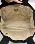 Tory Burch Black Nylon And Patent Leather Ella Tote Bag