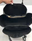 Radley London Black Pebbled Leather Medium Hillgate Place Grab Satchel Bag
