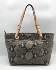 Michael Kors Gray Python Embossed Leather Shoulder Bag