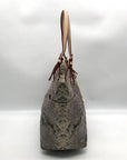 Michael Kors Gray Python Embossed Leather Shoulder Bag