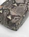 Michael Kors Gray Python Embossed Leather Shoulder Bag