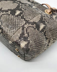 Michael Kors Gray Python Embossed Leather Shoulder Bag