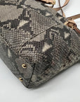 Michael Kors Gray Python Embossed Leather Shoulder Bag