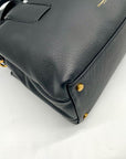 Donna Karan Black Pebbled Leather Amagansett Convertible Satchel Bag
