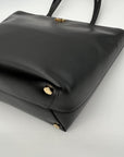 Michael Kors Black Leather Mott Tote Bag