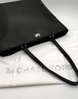 Michael Kors Black Leather Mott Tote Bag
