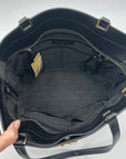Michael Kors Black Leather Mott Tote Bag