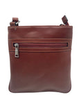 Stauer Brown Italian Leather Crossbody Bag