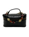 Steve Madden Black Faux Leather Bherra Vanity Bag