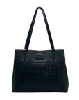 Steve Madden Black Faux Leather Tote Bag