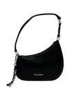 Steve Madden Sleek Black Faux Leather Shoulder Bag