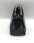 Kate Spade Black Leather Double Zip Glossy Patent Leather Crossbody Bag